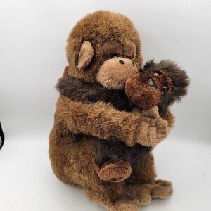 Vintage Dakin Hugging Gorilla Plush Lot Baby & Parent